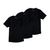 Crew Neck T-Shirt 3 Pack / Black